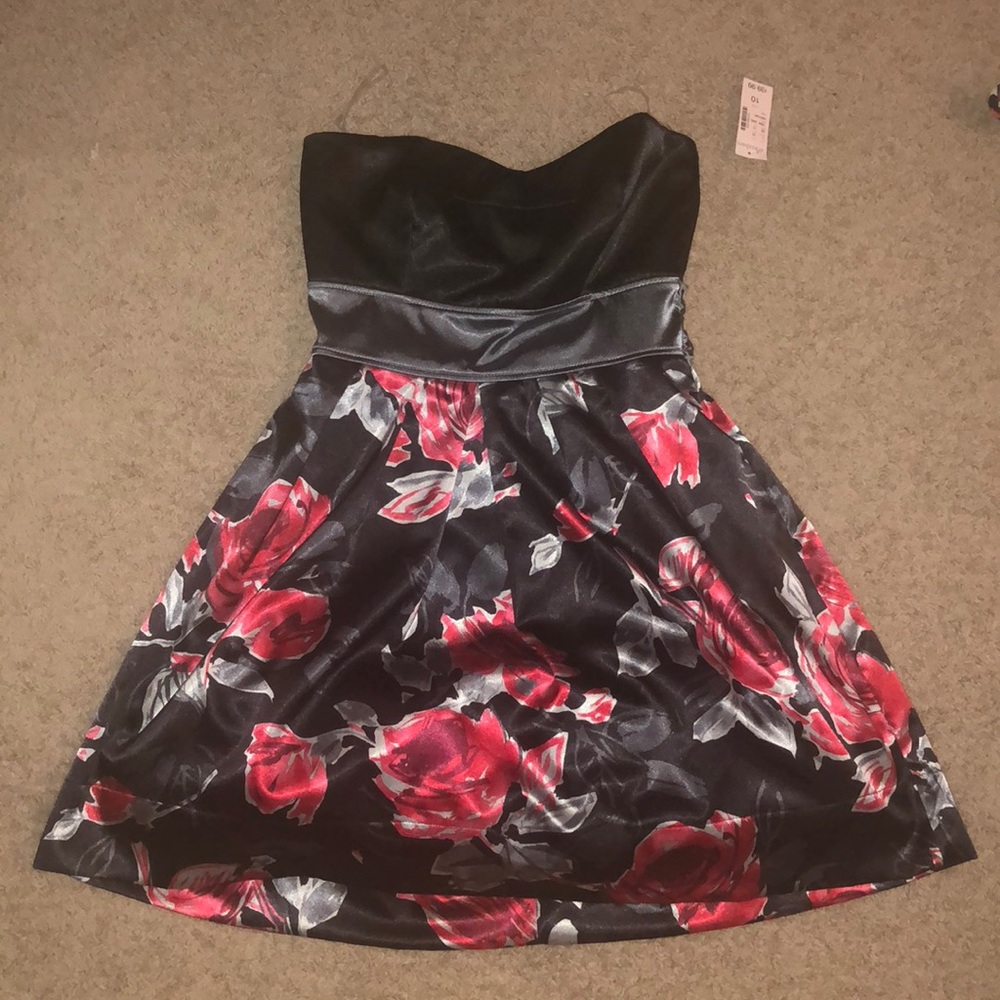 Black floral dress